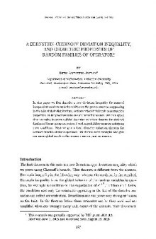 A Bernstein-Chernoff deviation inequality, and geometric properties of random families of operators
