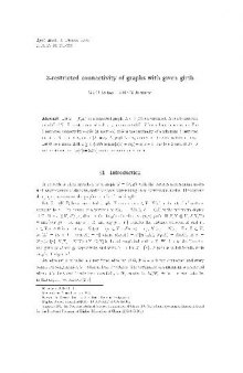 3-restricted connectivity of graphs with given girth