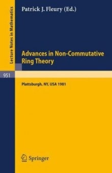 Advances in Non-Commutative Ring Theory. Proc. conf. Plattsburgh, 1981