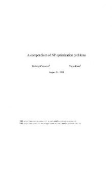 A Compendium of NP Optimization Problems