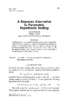 A Bayesian Alternative to Parametric Hypothesis Testing
