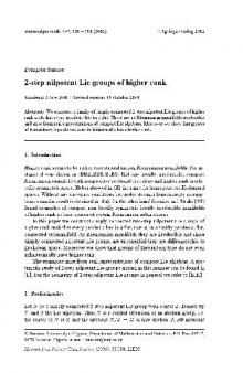 2-step nilpotent Lie groups of higher rank