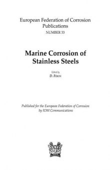 B0762 Marine corrosion of stainless steel (EFC 33) (matsci)