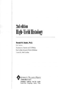 High Yield Histology 2d ed
