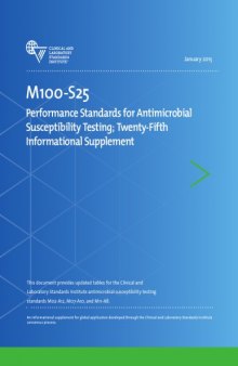 Performance Standards for Antimicrobial Susceptibility Testing; Twenty-Fifth Informational Supplement. CLSI document M100-S25. Wayne, PA: Clinical and Laboratory Standards Institute; 2015.