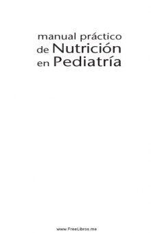 Manual práctico de nutrición en pediatría