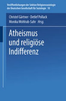 Atheismus und religiöse Indifferenz