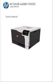 HP Color LaserJet CP5220 Series Printer Service Manual