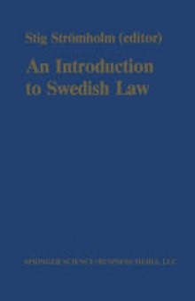 An Introduction to Swedish Law: Volume 1