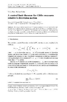 A central limit theorem for Gibbs measures relative to Brownian motion