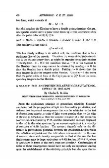 A Search for an Einstein Relativity-Gravitational Effect in the Sun (1917)(en)(3s)