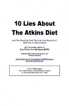 10 Lies About The Atkins Diet