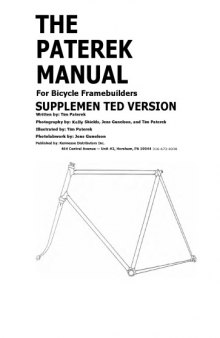 Manual For Bicycle Framebuilders