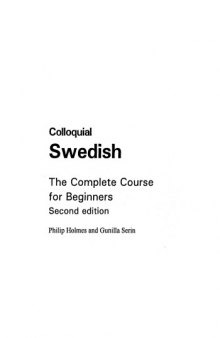 Colloquial Swedish (Colloquial Series)