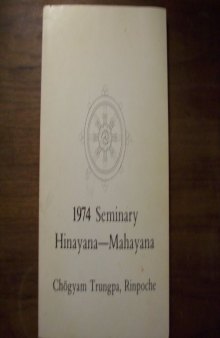1974 Seminary Hinayana-Mahayana