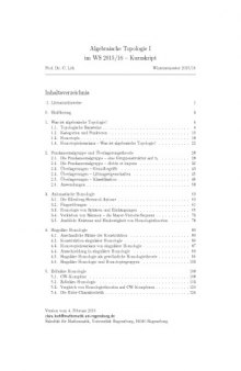 Algebraische Topologie I im WS 2015/16 -- Kurzskript