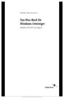 Das Mac-Buch für Windows-Umsteiger, Aktuell zu Mac OS X 10.5 Leopard