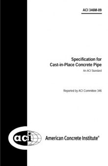 346M-09: Specification for Cast-in-Place Concrete Pipe METRIC
