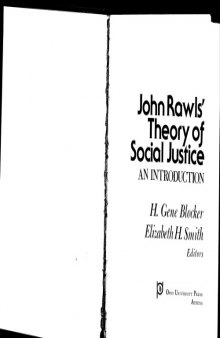 John Rawls' Theory of Social Justice: An Introduction