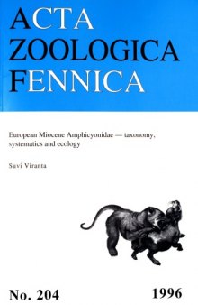 European Miocene Amphicyonidae - taxonomy, systematics and ecology