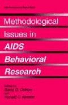 Methodological Issues in AIDS Behavioral Research (Aids Prevention and Mental Health)