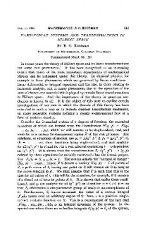 Hamiltonian Systems and Transformation in Hilbert Space