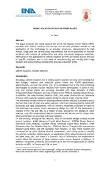 2011_Forni_Seismic isolation of nuclear power plants (SoftheArt)