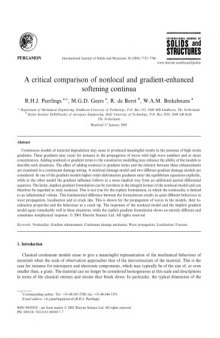 A critical comparison of nonlocal and gradient-enhanced softening continua