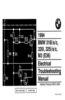 BMW 318i-s-c - 320i - 325i-s-c Electrical Troubleshooting Manual