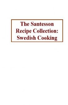 Santesson Recipe Collection Swedish Cooking