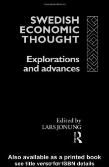 Swedish Economic Thought: Explorations and Advances
