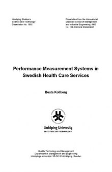 Performance measurement systems in Swedish health care services