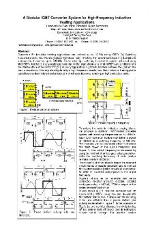 A modular IGBT converter system for high frequency induction heating applications