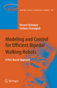 Modeling and Control for Efficient Bipedal Walking Robots: A Port-Based Approach