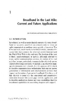 Broadband in the Last Mile. Access Technologies for Multimedia Communications