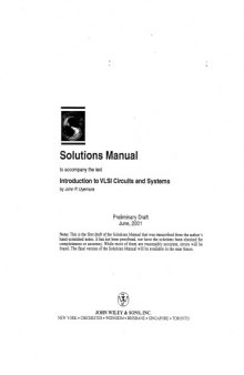 Introduction to VLSI Circuits and Systems ( draft)(Solutions)