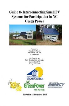 Guide to Interconnecting Small PV  Systems for Participation in NC  Green Power