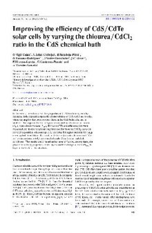 Improving the efficiency of CdS-CdTe