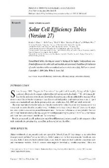 Solar Cell Efficiency Tables