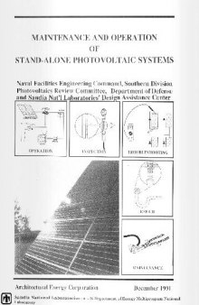 Solar Power- Maintenance And Operation Of Stand-Alone Photovoltaic Systems