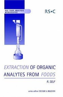 Extraction of organic analytes from foods: a manual of methods