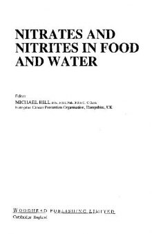Nitrates and nitrites in food and water