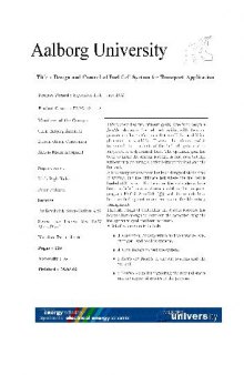 Design and Control of Fuel Cell System for Transport Applica