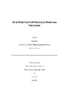 Solid Oxide Fuel Cell Electrolyte Membrane Fabrication