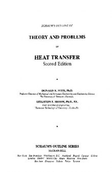 Schaum's outline of Theory and problems of heat transfer