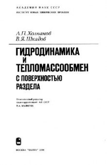 Гидродинамика и тепломассообмен с поверхностью раздела