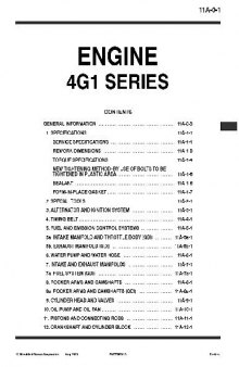 Mitsubishi: Guidelines for repair and maintenance of engines 4G1 series