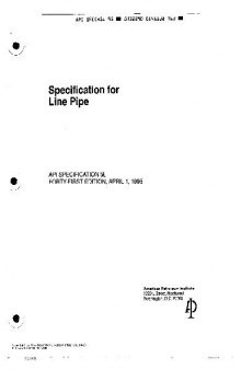 Specification for Line Pipe