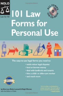 101 Law Forms for Personal Use, 5th Edition