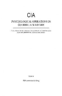 CIA Psycohological Operations in Guerrilla Warfare